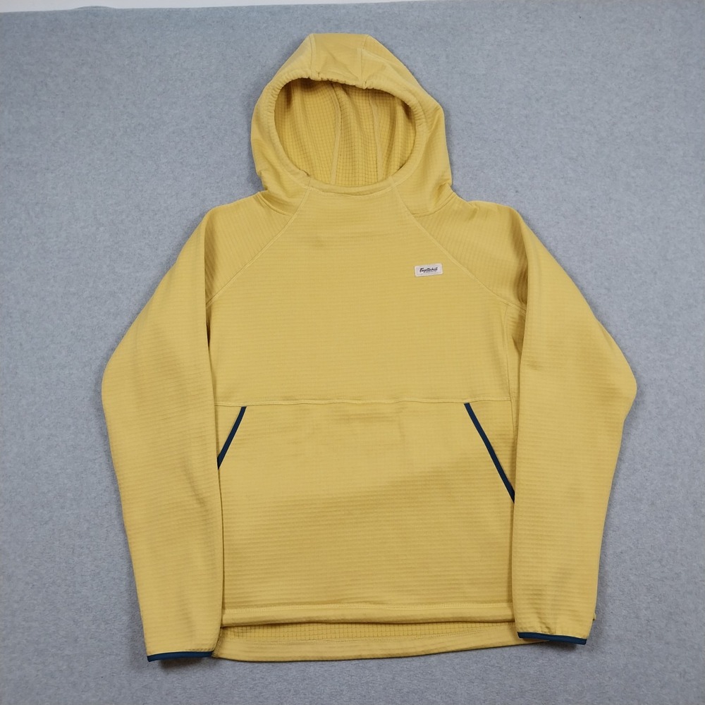 Fayettechill Hoodie XL Yellow Gold Polartec Grid Fleece Pullover Made In USA